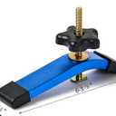 Aluminum T-track Hold Down Clamps,6-3/8"L x 1-1/4"Width-Woodworking and Clamps - High Strength Aluminum Alloy 6063 - Fine Sandblast Anodized - Blue Color (T-track Hold Down Clamps 2pk)