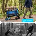 Push & Pull Electric Wagon Cart Foldable with 24,000mAh Removable Battery