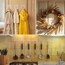 Latoxcaa Large Adhesive Hooks 12-Pack, Heavy Duty Wall Hooks for Bathroom, Kitchen, Outdoor, Strong Self-Adhesive Towel & Coat Hooks, Waterproof Transparent Utility Hooks for Home Improvement