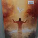 MIVASIJO Jesus and Dove Inspiring Wall Art Christian Jesus Art Bible Stories Wall Decor Watercolor Religious Painting Pictures for Church Living Room Bedroom Home Decoration, 24"L x 16"W