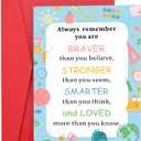 FANICE EOS Back to School Cards for Boys Girls First Day of School Supplies for Son Daughter Students Inspirational Gifts for Kids Kindergarten Preschool College