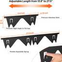 Stainless Steel Stove Gap Covers (2PCS),Stove Gap Filler,Range Trim Kit,Stove Guard for Kitchen Oven Gap Between Stovetop and Counter,Easy Clean Heat Resistant,Adjustable Length 13.8'' to 27.5'',Black
