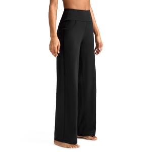 ESOFT Wide Leg Pants Women High-Waisted Yoga Work Dress Pants with Pockets, Casual Sweatpants Size S