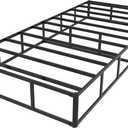 Maenizi Twin Box Spring 9 Inch, Heavy Duty Metal Box Spring Bed Base with Fabric Cover, Mattress Foundation, Easy Assembly, Noise Free, Black