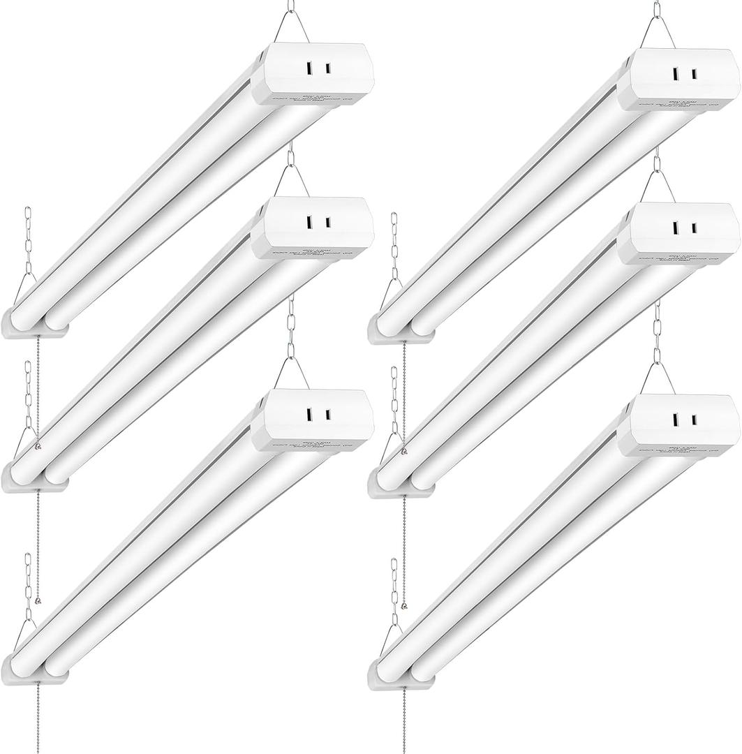 Linkable LED Shop Light 4FT, 6500K Daylight White LED Shop Light for Garage, 4500LM Super Bright Shop Light for Workshop, Garage, Shop
