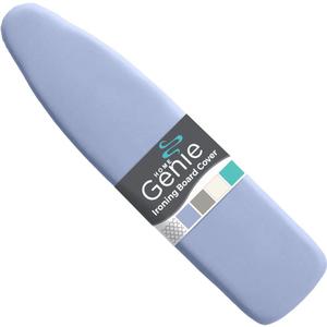 HOME GENIE Ironing Board Cover, Extra Thick Padding, Scorch Resistant Silicone Coating, 15x54 Full Size, Elastic Edge Heavy Duty Iron Pad Covers Standard Boards, Hook and Loop Fastener Strap, Blue