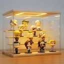 Clear Acrylic Display Case with Light , 4 Tier Display Box Stand Assembly Dustproof Protection Showcase for Collectibles Action Figures (12.69.610.6in; 3224.527cm)