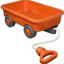 Green Toys Wagon, Orange CB - Pretend Play, Motor Skills, Kids Outdoor Toy Vehicle. No BPA, phthalates, PVC. Dishwasher Safe, Recycled Plastic.