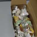 4 Pieces Thanksgiving Fall Candle Rings Center Fall Candle Rings Wreath Thanksgiving Autumn Decorative Artificial Maple Leaf Holder for Centerpiece Festival Party Decoration