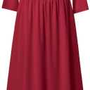 Perfashion Girls Maxi Dress,Cotton,Casual,Sleeveless/Long Sleeve Crew 14-15YO