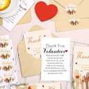 50 Sets Volunteer Thank You Cards with Envelopes and Stickers Appreciation Gifts Bulk You Are Greatly Appreciated Cards for Volunteers Social Workers Pastor Church Ministry Charity Supplies