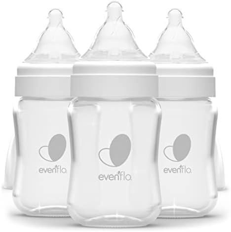 Evenflo Feeding Balance + Wide Neck Glass Bottles - 6oz 3 Pack