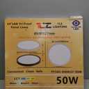 24 Inch Large LED Flush Mount Ceiling Light, 50W, 5480LM, 3000K/4000K/6000K CCT Selectable,Super Slim Low Profile Round Flat Panel Light for Bedroom,Kitchen,Hallway (Black 1PK)