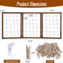 53"x23"Photo Display Board with Clip, 3 Panel Freestanding Picture Frame, 53.14 x 23.62 inches