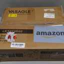 VASAGLE Side Table, Small End Table, Tall Nightstand for Living Room, Bedroom, Office, Bathroom, Misty Gray and Classic Black ULET273B68