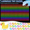 Barydat 1000 Pcs Mini Resin Duck Glowing in the Dark Little Tiny Luminou Duck Bulk for Hide Prank DIY Idea Gifts Cruise Party Garden Animal Figure Miniature for Garden Micro Decor