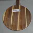 Large Acacia Wood Cutting Board with Handle 17''X13'', Charcuterie Board, Serving Board, Chopping Board for Meat, Cheese, Bread, Vegetables & Fruits (Round)