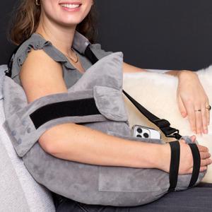 MOYOAMA Post Shoulder Surgery Pillow for Sleeping – Left/Right Arm Support with Adjustable Straps & Custom Firmness for Restful Recovery – Rotator Cuff, Bursitis, & Frozen Shoulder Pillow Post Surgery, M