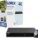 Lorex 4K 16 Camera Capable (Wired/Fusion WiFi) 4TB NVR System - Wired + Wireless Connectivity Capability, Remote Viewing, Local Storage & No Fees  Added Protection to Lorex Security Cameras