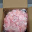 N&T NIETING Artificial Hydrangea Flowers with Vase Pink Silk Fake Flowers Faux Hydrangea Flowers with Faux Water Riverstones for Home Office Table Room Wedding Centerpiece Decorations