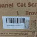 EHEYCIGA Cardboard Cat Scratcher House, 20-Inch Corrugated Cat Scratcher for Indoor Cats, Large Scratching Board Pad, Brown