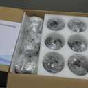 hesoge Modern Sputnik Ceiling Lights 6 Light Semi Flush Mount Ceiling Fixture with Glass Globes Chrome Chandelier for Dining Room Bedroom Living Room Kitchen Farmhouse. (Silver)
