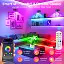T-SUN Spot Lights Indoor, Led Spot Lights with Smart APP & Remote, Plant Spotlight Indoor Uplights, 16M Colors Floor Light Dimmable Music Sync Timer for Festival Party Tree Decor Home
