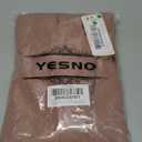 YESNO Corduroy Overalls for Women Casual Scoop Neck Harem Jumpsuits Adjustable Straps Tapered Rompers with Pockets PCS (Small, Pink)