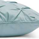 Amazon Basics 3-Piece Soft, Lightweight All-Season Down-Alternative Comforter Bedding Set, Pinch Pleat Design with Piped Edges, Full/Queen, Spa Blue