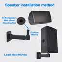 Heavy Duty Speaker Wall Mount,Adjustable Tilt & Swivel Wall Mount Brackets for Professional Audio PA Speakers,Hold up to 100lbs DX-329 (2 Packs Black)