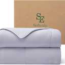 SE SOFTEXLY Cooling Comforter King Size, All Season Lightweight Summer Blanket for Hot Sleepers & Night Sweats, Breathable Soft Bedding, Silk Smooth Finish, 108"x90", Glacial Grey