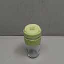 HY3 Leak-proof Glass Coffee Mug with Lid Lock, 17 oz Reusable Coffee Cup with Handle, BPA-free, Microwave and Dishwasher Safe (Forest Green)