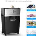 BONSEN 16-Sheet Heavy Duty Paper Shredder for Office, 60-Minute Running Time Cross-Cut CD Shredder with 60dB Low-Noise, 5.3-Gallon Pull Out Bin, Anti-Jam & Quiet Shredder for Home Office (S3102)