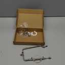 8 9 10 11 inch Nickel Lamp Shade Harp Holder, Adjustable Height Harp Kit with Crystal & Metal Finial, DIY Replacement Making Repair Lampshade Bracket E14 E26 E27 Adapter Base Table Floor Light