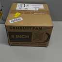 HG Power 8 Inch Exhaust Fan with Switch, Powerful Kitchen Exhaust Fan with Damper, Potable Window Exhaust Fans, Small Fume Extractor Ventilation Fan for Attic, Shop, Smoking Room, Garage (Black)