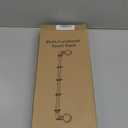 LUXEAR Suction Cup Towel Bar, 24 inches Adjustable Towel Rack Holder, No Drill & Removable Bathroom Towel Holder with 5 Sliding Hooks, Wall Mounted Towel Hanger for Shower Room, Kitchen, Door - White