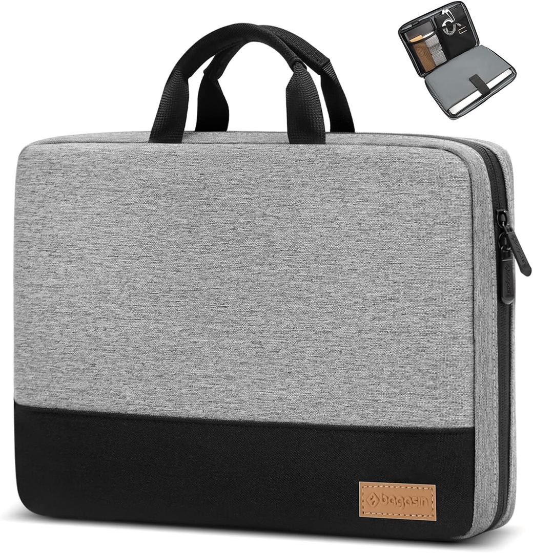 bagasin Laptop Sleeve Case, 15 15.6 16 inch TSA Laptop Sleeve Water Resistant with 4-Layer Protection, Computer Carrying Bag Compatible with MacBook, HP, Dell, Lenovo, Asus Notebook