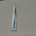 PANA USA Acrylic Nail Brush Pure Kolinsky Hair Acrylic White Swirl Blue Handle with Pink Ferrule Round Shaped - Size 8