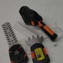 GARCARE Cordless Grass Shears & Electric Hedge Trimmer 2 in 1 - Handheld Bush Trimmer & Grass Trimmer with 1500mAh Lithium-Ion Battery for Shrub, Garden, Grass and Lawn Cultivation