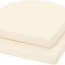 U'Artlines Outdoor Chair Cushions Set of 2, Waterproof Round Corner Seat Cushions, Patio Chair Cushions for Outdoor Furniture,Seat Cushions with Ties for Patio Garden Dining 17"x16"x2", Cream (17" x 16" x 2" (2 Pack))