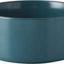 6'' Ceramic Dog Bowl - 30Oz Classic Dogs Food & Water Bowl for Small and Medium Breed Dogs, Heavy Duty Non-Slip Dog Dishes, Food Grade Stoneware Pet Bowl, Dishwasher & Microwave Safe, Green