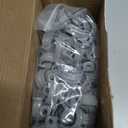 Demissle PVC Conduit Clamp 2 Hole Straps Heavy Duty Grey Plastic Conduit Strap U Clip Mounting Bracket for Cables(100 Pcs,1/2 Inch)
