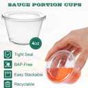 360 Sets 4 oz Plastic Portion Cups with Lids, Plastic Sauce Cups with Lids, 4 oz - 360 pack