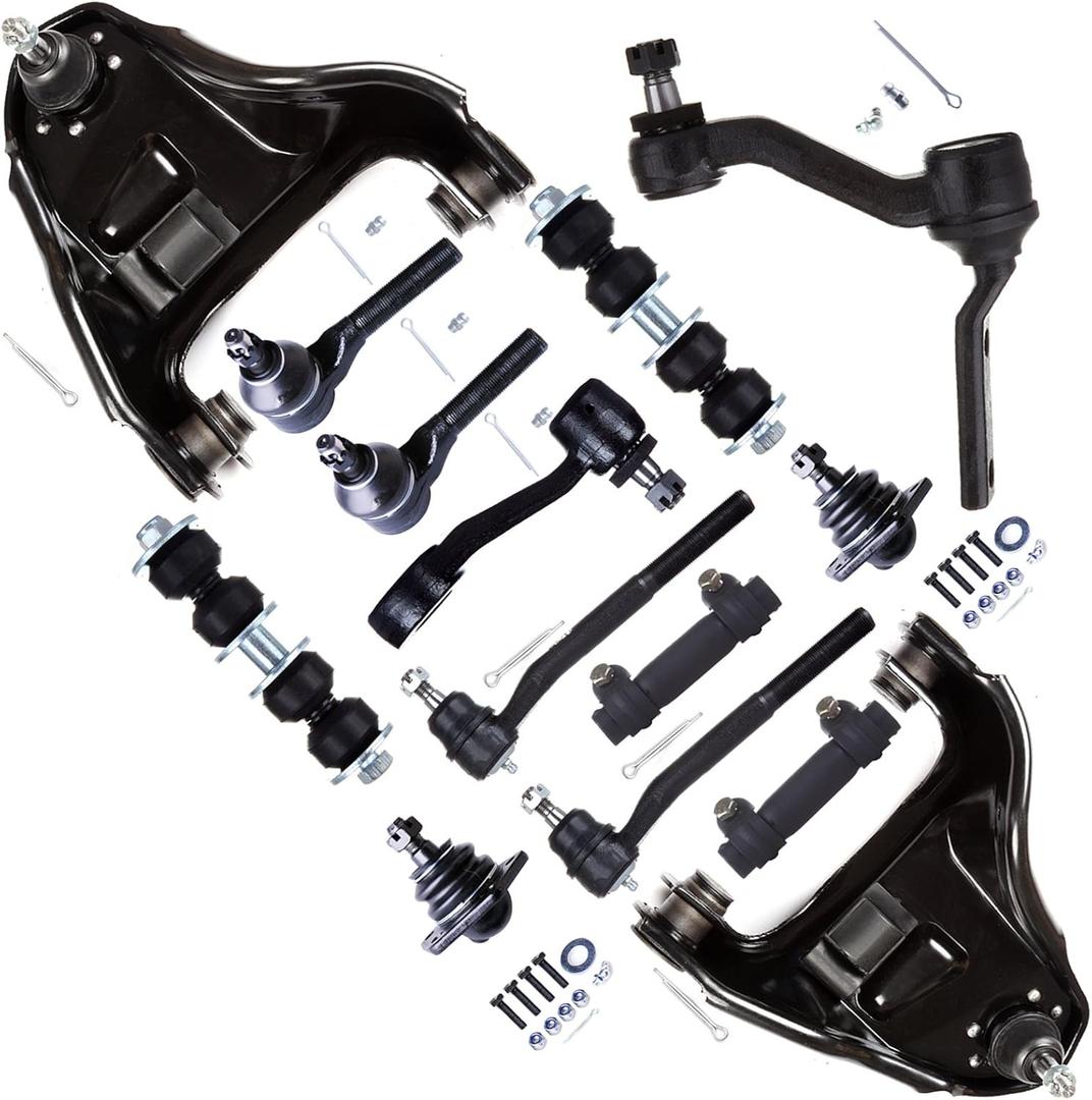 SCITOO 14-PC SET Suspension Kit For Chevrolet Blazer S10 For GMC Jimmy Sonoma For Oldsmobile Bravada Ball Joint,Control Arm,Idler Arm,Pitman Arm,Sway Bar Link,Tie Rod End