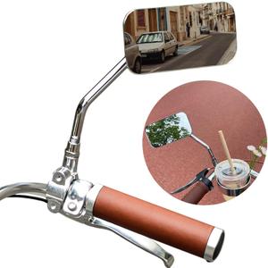 Vintage Bike Handlebar Rearview Mirror |1 Mirror (Single)| Universal Adjustable Rotatable Bike Safe Clear Mirror for Cruiser Bike Electric Bike ebike Motorcycle Scooter