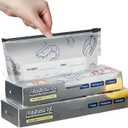 2 x Reusable Aluminum Foil Bags, Freezer Safe & Leak Proof Stand Up Storage Bags with Zipper for Meat Seafood Vegetables, Heavy Duty BPA Free Food Storage Containers (Medium)