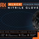 WorkMax 4 Black Nitrile Gloves ,100 Gloves Latex ,M,2 pcs