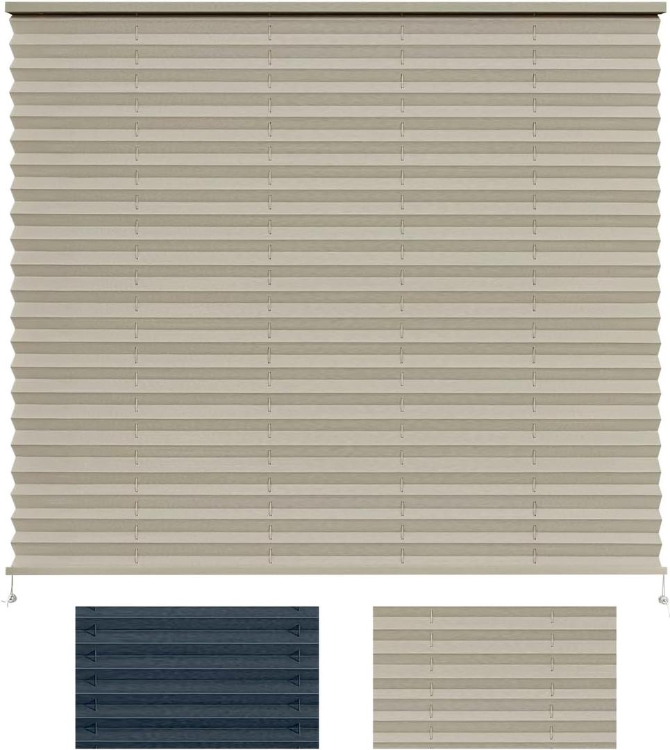 RV Blinds,RV Pleated Shades,RV Window Shades,Camper Blinds,RV Window Blinds for RV Camper Travel Trailers Motorhome's Window 62" W x 32" L Cappuccino