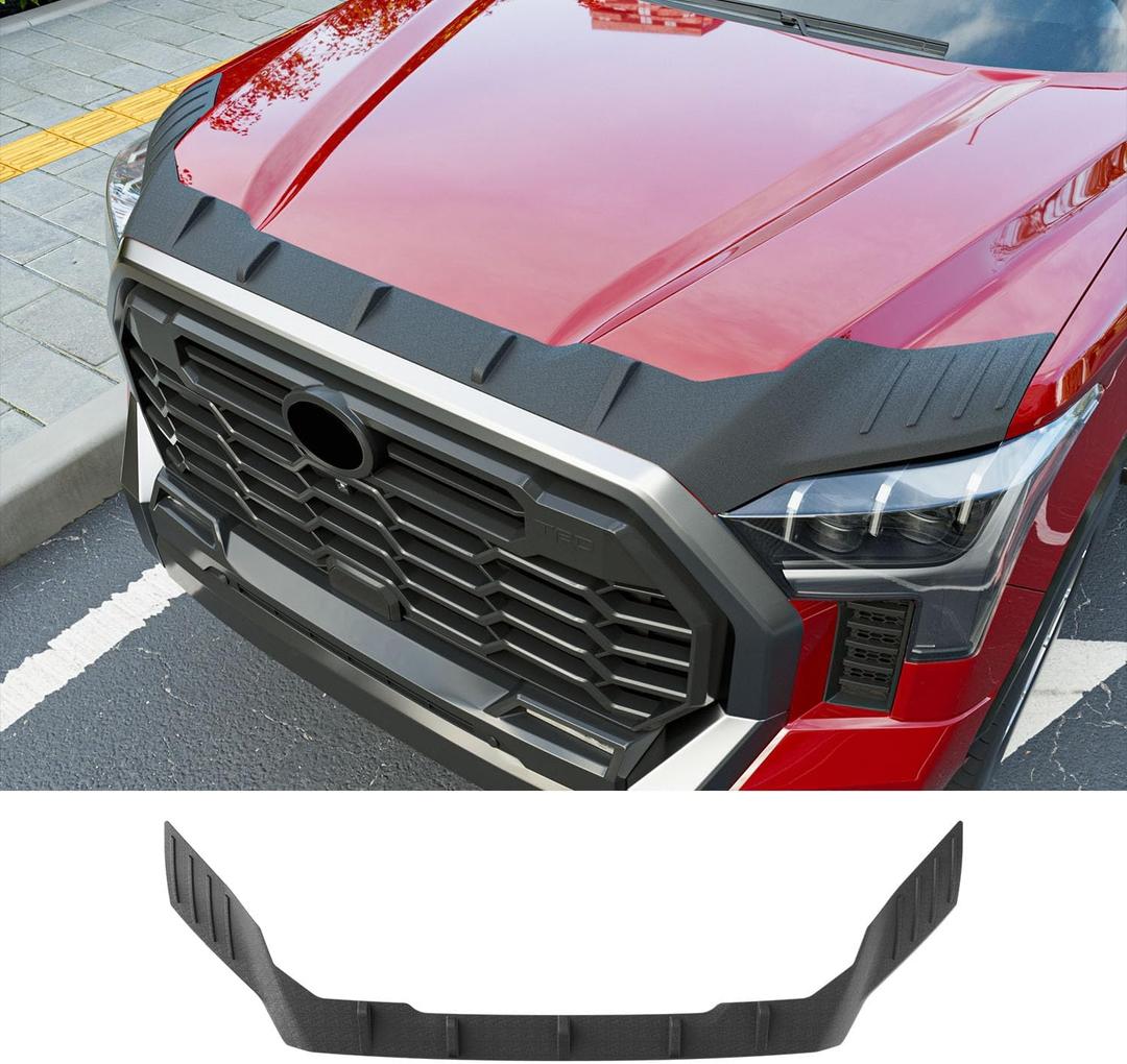 Powoq Hood Protector Compatible with 2022-2025 Toyota Tundra Deflector 2023-2025 Sequoia Shield Upgraded TPE Hood Deflector Replacement for 22-25 Toyota Tundra Accessories