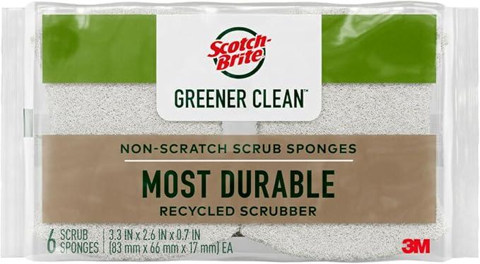 Scotch-Brite Greener Clean Non-Scratch Scrub Sponge 8 pc